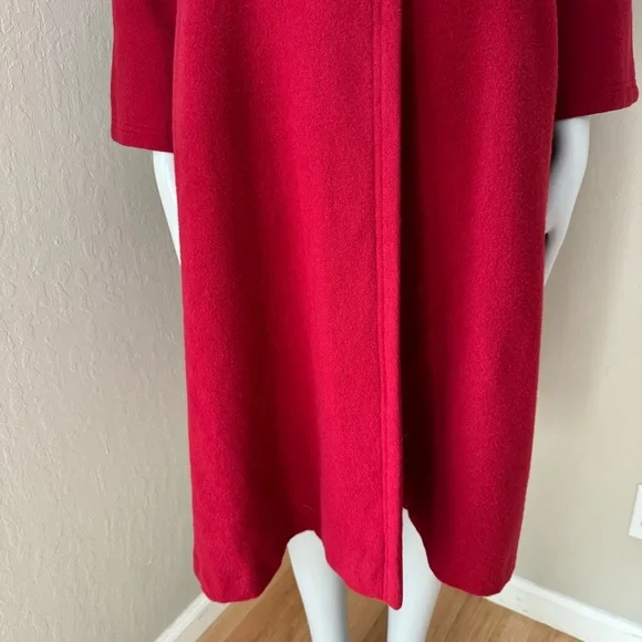 FLEURETTE Vintage 100% Camel Hair Red Swing Coat from I. Magnin